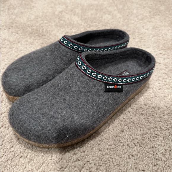 Haflinger Gray Wool Clogs - Picture 3 of 7